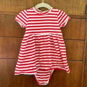 Primary strip dress 12-18 M